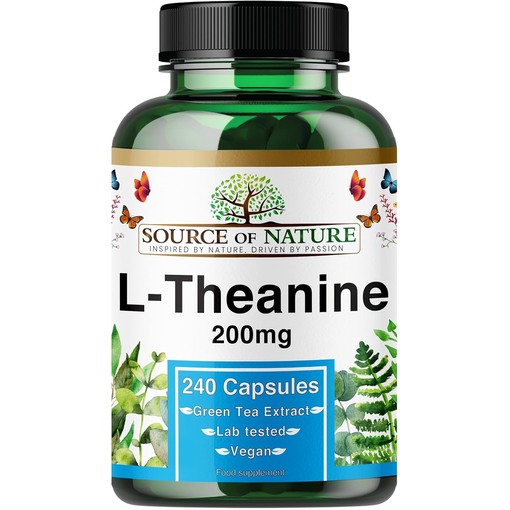 Source of Nature L-Theanine 200mg 240 Vegan Capsules