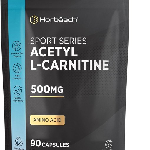 Horbaach Acetyl L-Carnitine 500mg 90 Vegan Capsules