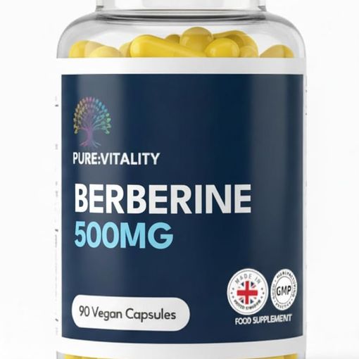 Pure Vitality Berberine HCL 500mg capsules bottle