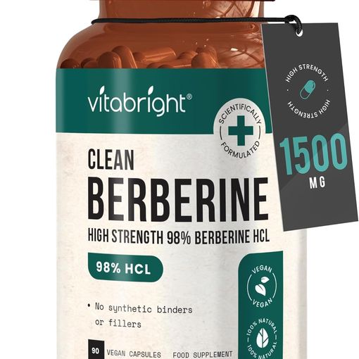 VitaBright Clean Berberine High Strength 98 percent HCL capsules bottle
