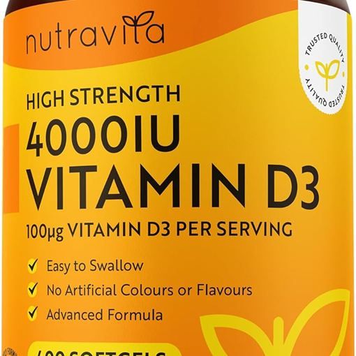 Nutravita Vitamin D3 4000 IU Softgels bottle