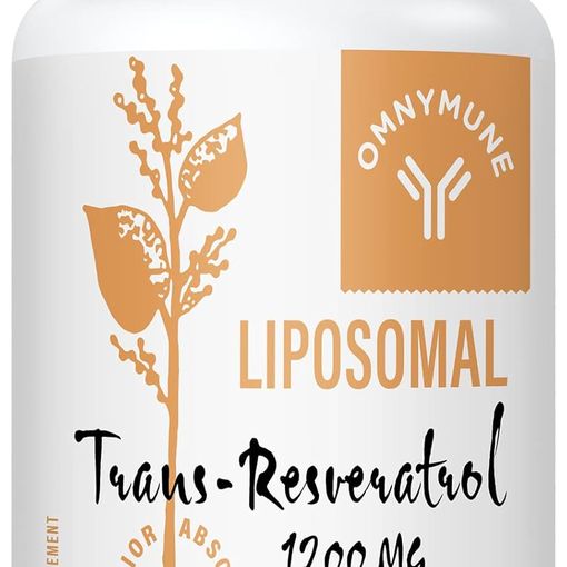 Omnymune Liposomal Trans-Resveratrol 1200mg softgel bottle, 60 softgels