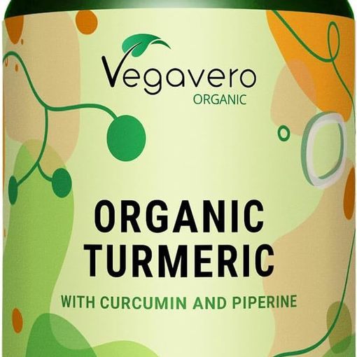 Vegavero Organic Turmeric and Black Pepper capsules bottle