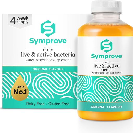 Symprove Original liquid probiotic bottle and box