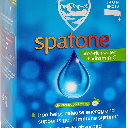 Spatone Natural Iron Supplement plus Vitamin C, 28 sachets, apple flavour box