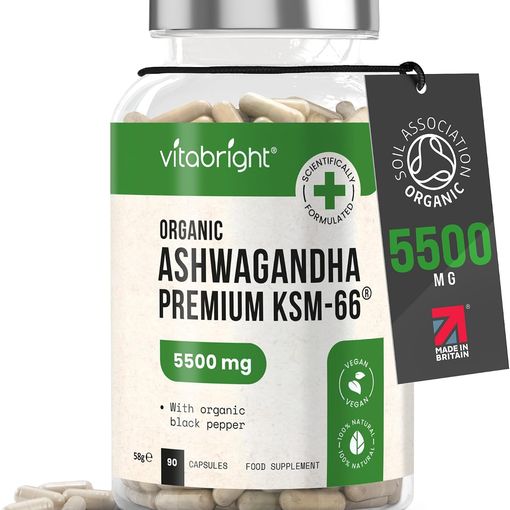 VitaBright Organic Ashwagandha Premium KSM-66 5500mg bottle