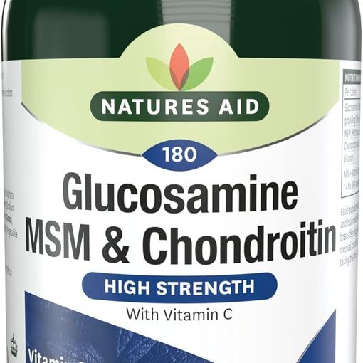 Natures Aid Glucosamine MSM and Chondroitin with Vitamin C tablets bottle