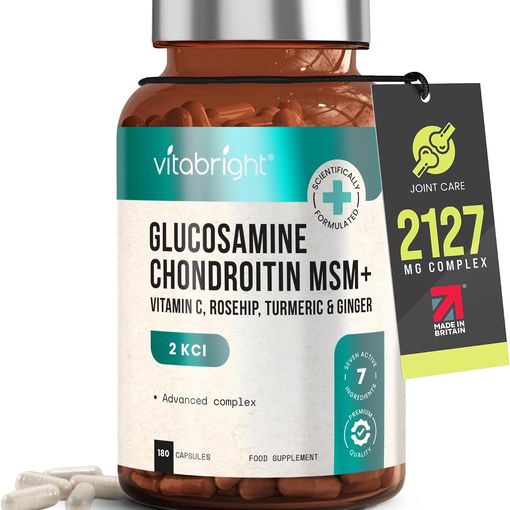 VitaBright Glucosamine Chondroitin MSM Plus 2127mg Complex capsules bottle