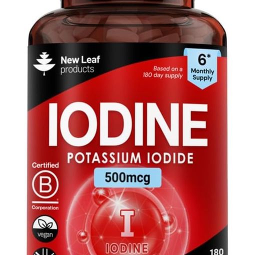 New Leaf Iodine Tablets 150mcg potassium iodide bottle