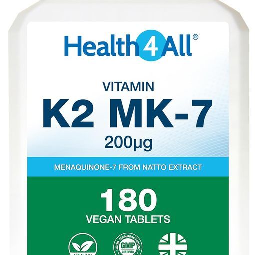 Health4All Natural Vitamin K2 MK7 200mcg tablets bottle