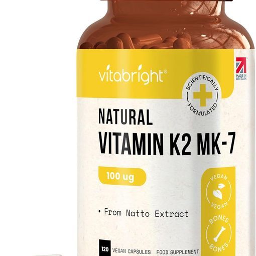VitaBright Vitamin K2 MK7 100mcg vegan capsules bottle