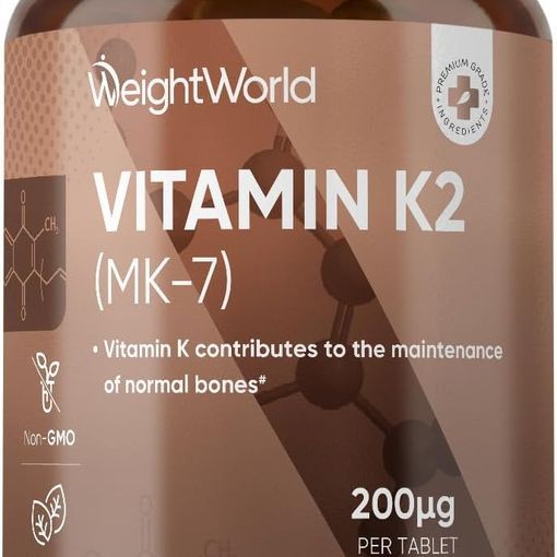 WeightWorld Vitamin K2 MK7 200mcg tablets bottle