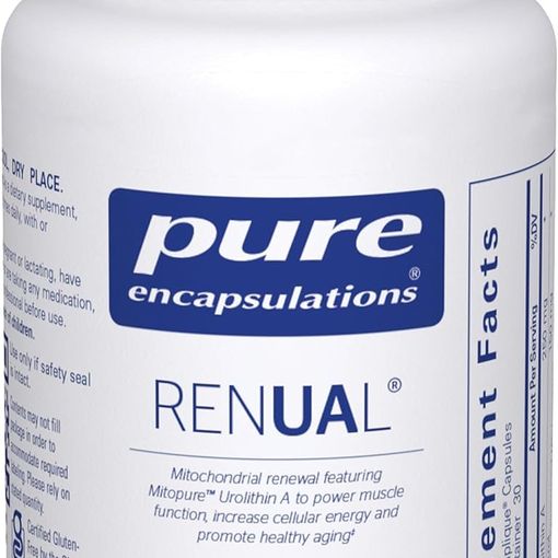 Pure Encapsulations Renual Mitopure Urolithin A capsules bottle