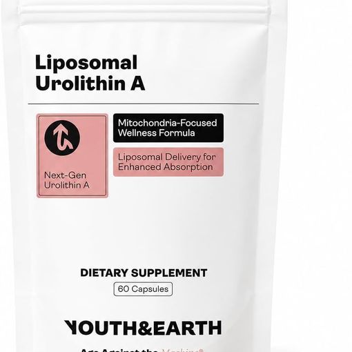 Youth and Earth Liposomal Urolithin A pouch with capsules