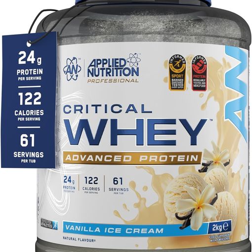 Applied Nutrition Critical Whey Protein Powder Vanilla Ice Cream 2kg tub