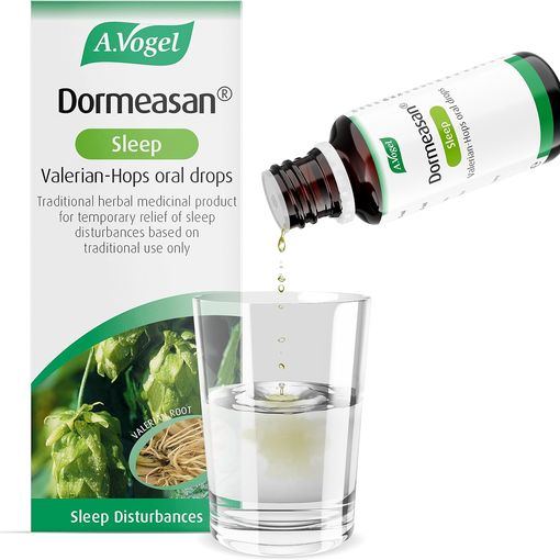 A.Vogel Dormeasan Sleep Valerian-Hops Oral Drops bottle and box