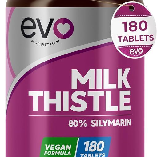 EVO Nutrition Milk Thistle 80% Silymarin tablets bottle