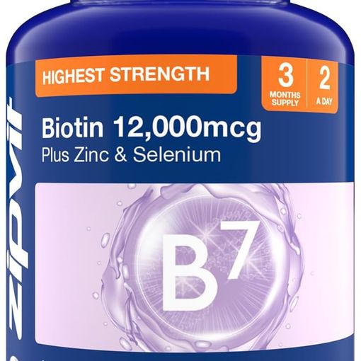 Zipvit Biotin 12000mcg plus Zinc and Selenium vegan tablets bottle