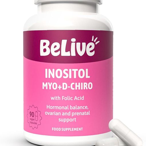 BeLive Inositol Myo+D-Chiro with Folic Acid capsule bottle