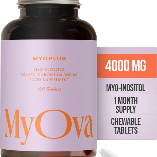 MyOva Myoplus Myo-Inositol chewable tablets bottle