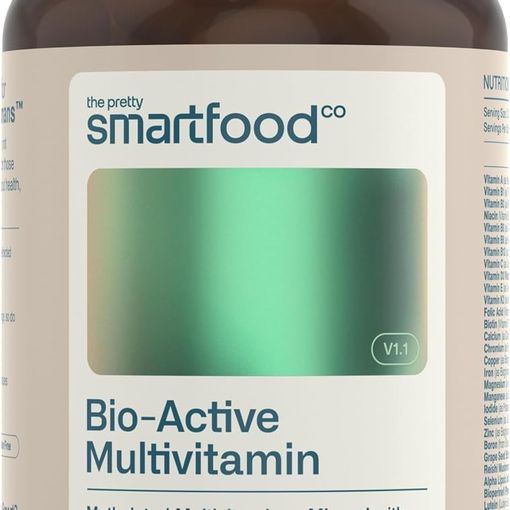 The Pretty Smart Food Co Bio-Active Multivitamin capsule bottle