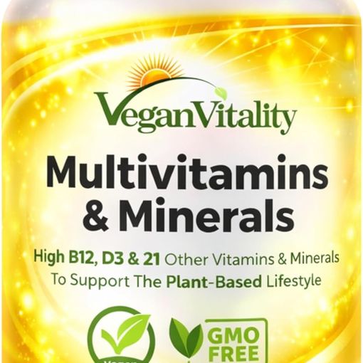 Vegan Vitality Multivitamins and Minerals tablet bottle