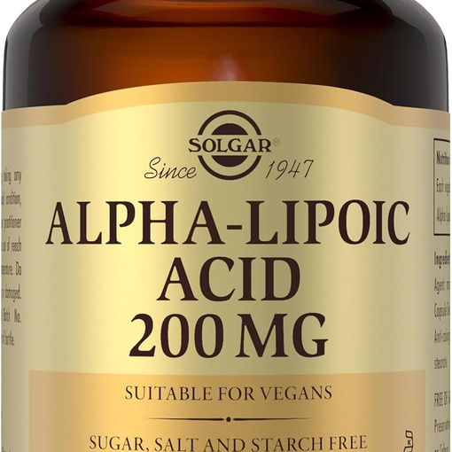 Solgar Alpha Lipoic Acid 200mg bottle, 50 vegetable capsules
