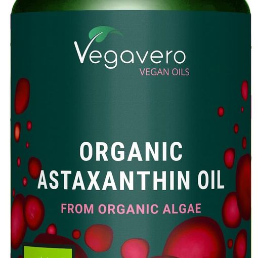 Vegavero Organic Astaxanthin Oil capsules bottle