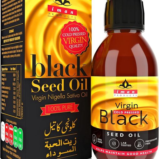 IMAN Black Seed Oil Virgin Cold Pressed 100ml bottle and box