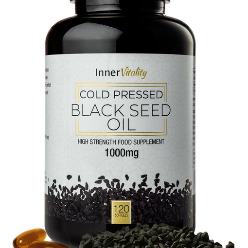 Inner Vitality Cold Pressed Black Seed Oil Double Strength Capsules bottle