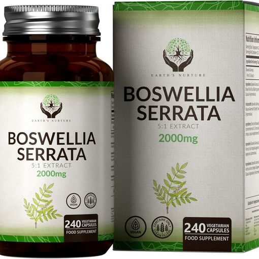EN Earth's Nurture Boswellia Serrata 2000mg High Strength capsule bottle and box