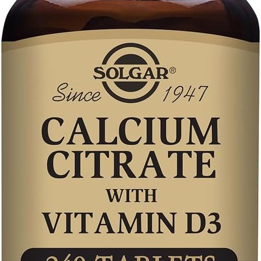 Solgar Calcium Citrate with Vitamin D3 240 tablets bottle