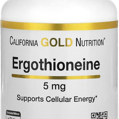 California Gold Nutrition Ergothioneine 5mg veggie capsules bottle