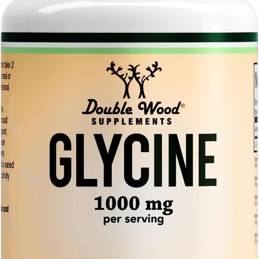 Double Wood Glycine Supplement 1000mg capsules bottle