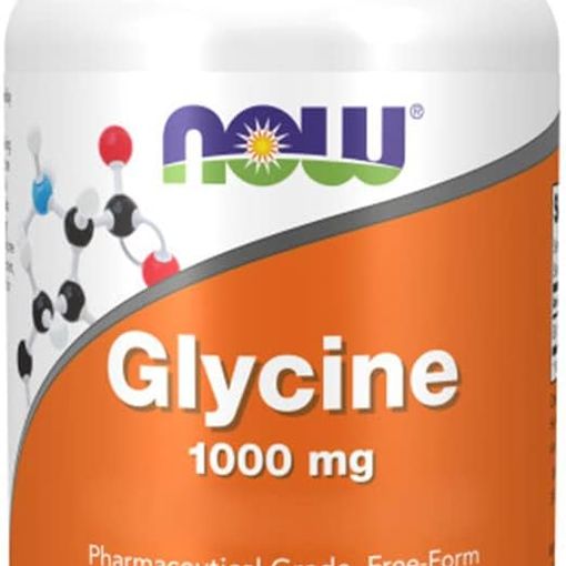 Now Foods Glycine 1000mg capsules bottle
