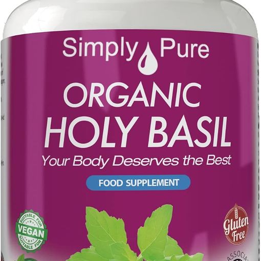 Simply Pure Organic Holy Basil capsules bottle