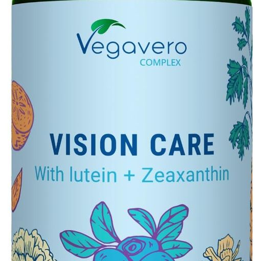 Vegavero Vision Care Eye Vitamins lutein and zeaxanthin capsules bottle