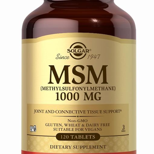 Solgar MSM 1000mg 120 tablets bottle
