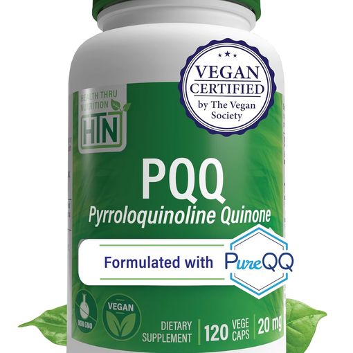 Health Thru Nutrition PQQ 20mg PureQQ vegan capsules bottle