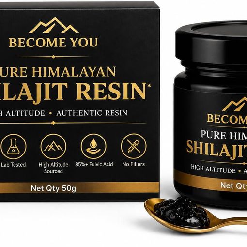 Become You Pure Himalayan Shilajit Resin 50g jar and box
