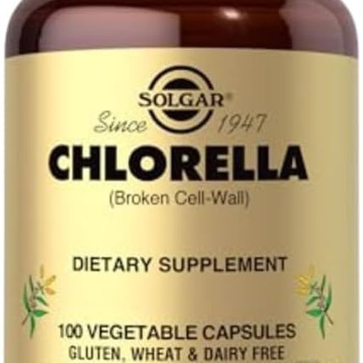 Solgar Chlorella 520mg Vegetable Capsules bottle