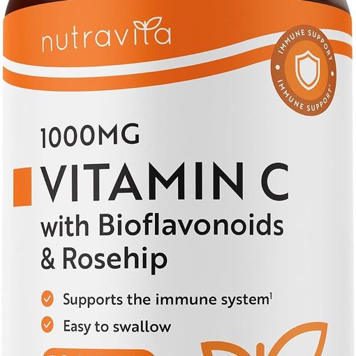 Nutravita Vitamin C 1000mg with Bioflavonoids and Rosehip tablet bottle