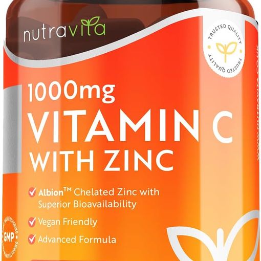 Nutravita Vitamin C and Zinc tablet bottle