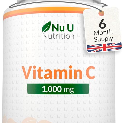 Nu U Nutrition Vitamin C 1000mg vegan tablet bottle