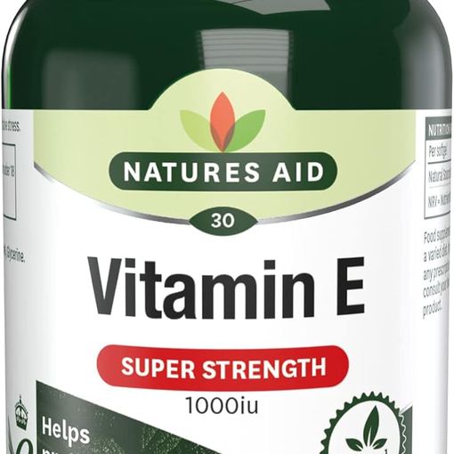 Natures Aid Vitamin E 1000iu super strength softgels bottle