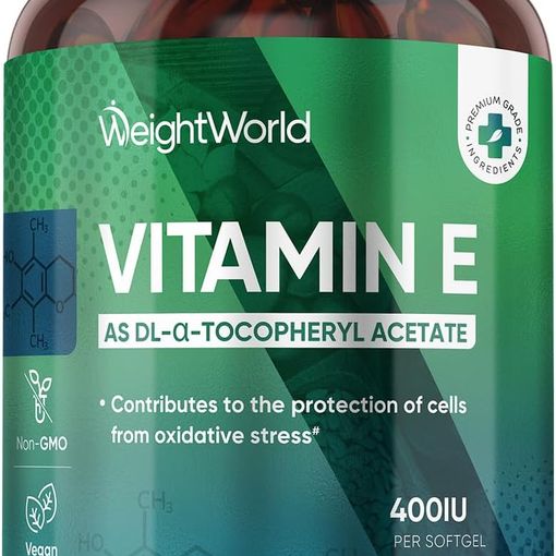 WeightWorld Vitamin E 400IU vegan softgels bottle